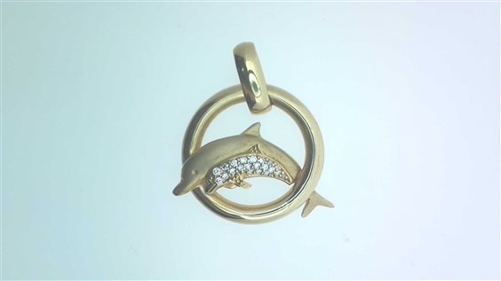 Anhänger Sommer Dame MARE in Weißgold Cubic Zirconia B&B DELFINI ZIRC N/C 6.60 G - B&B DELFINI ZIRC N/C 6.60 G